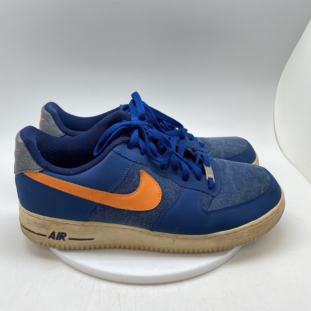 Nike Sneakers Mens 13 Air Force 1 Low Storm Blue Denim 488298-404 Athletic Shoes